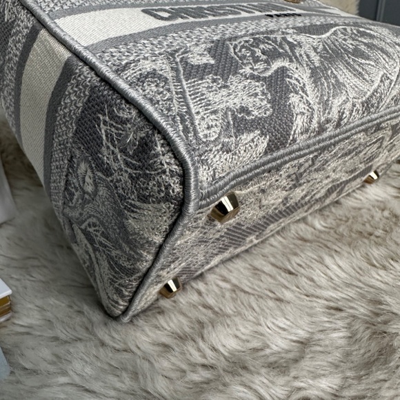 Dior Lady D-Lite Medium Gray Toile de Jouy - Picture 14 of 16